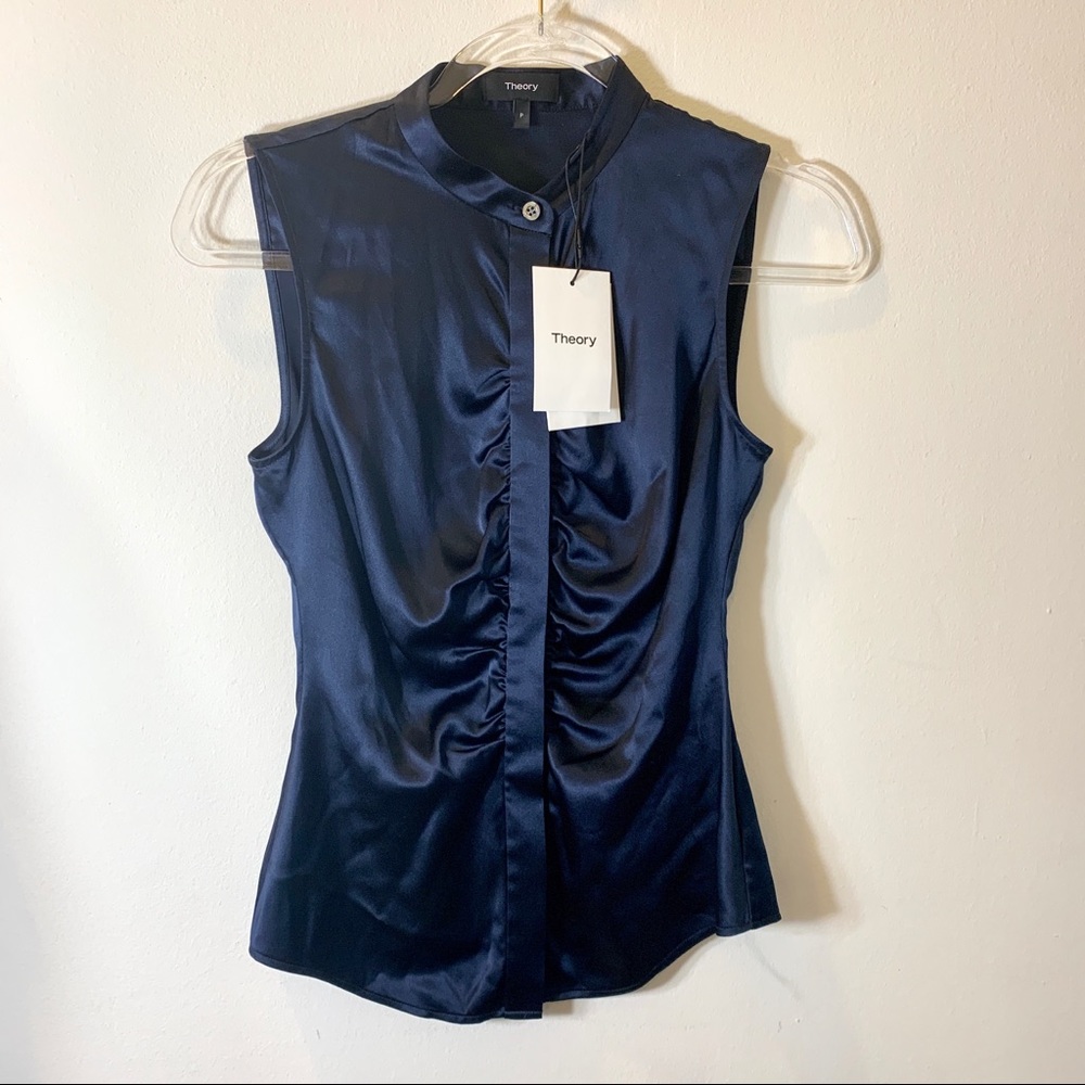 NWT THEORY RUCHED BLOUSE